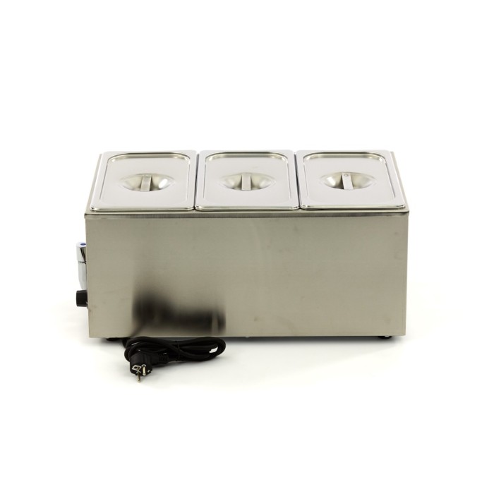 Bain Marie - met Tapkraan - incl. 3x 1/3 GN-Set - Elektrisch