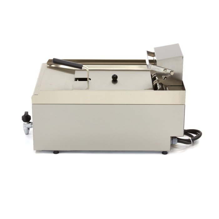 Frituurpan - 10 L - 1 Mand - met Tapkraan - 400V