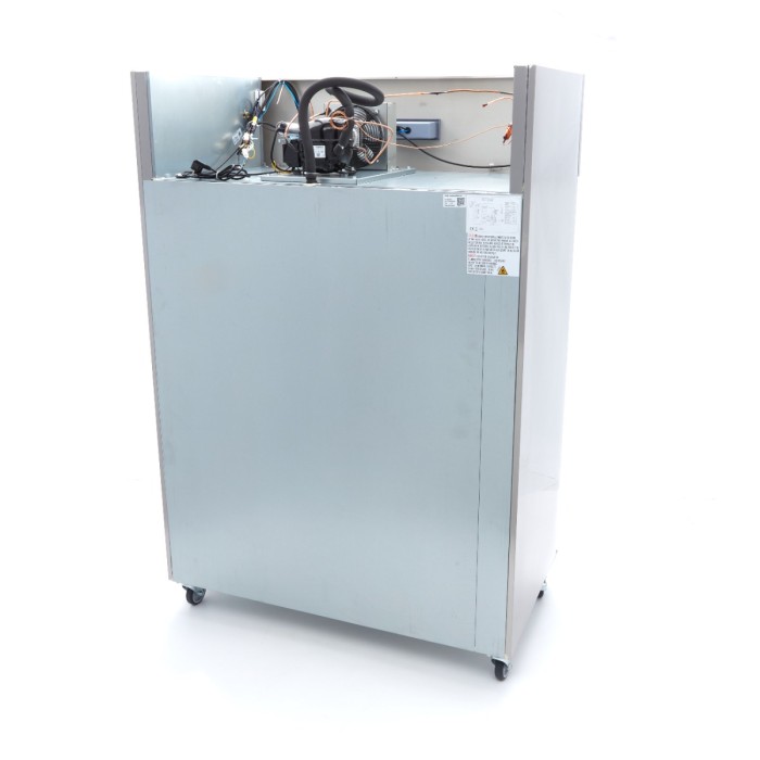 Koelkast - 1200 L - 6 Verstelbare Roosters (2/1 GN) - Rvs - met Glazen Deur