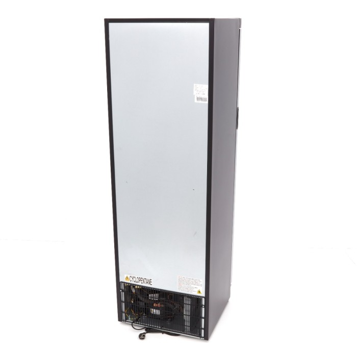 Vrieskast - 400 L - Zwart - met Glazen Deur