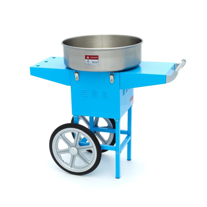 Suikerspinmachine – Ø 52 cm – Blauw – met Onderstel