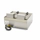 Frituurpan - 2x 10 L - 2 Manden - met Tapkraan - 400V