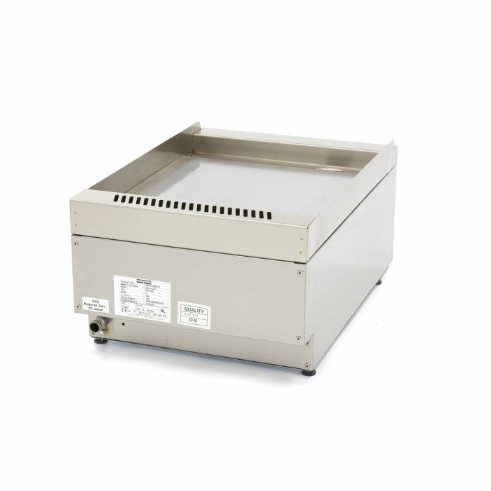 Horeca Grillplaat - Glad - Enkel - 60 cm Diep - Gas