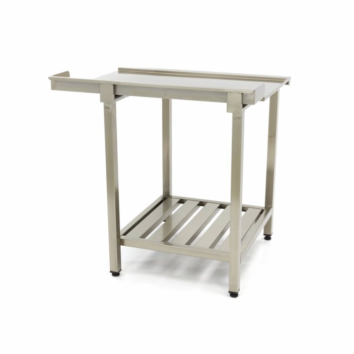 Spoeltafel - 120 x 75 cm - Afvoer Vaatwasser Links - incl. Onderschap