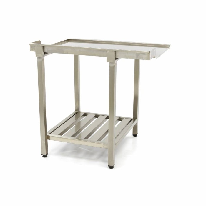 Spoeltafel - 120 x 75 cm - Afvoer Vaatwasser Rechts - incl. Onderschap