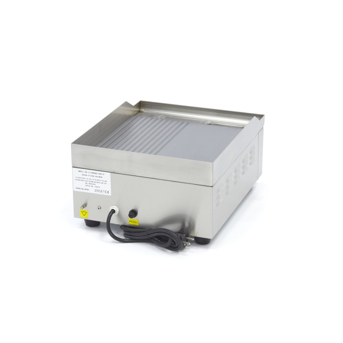 Grillplaat - Half Gegroefd - 36 cm - incl. Opvangbak