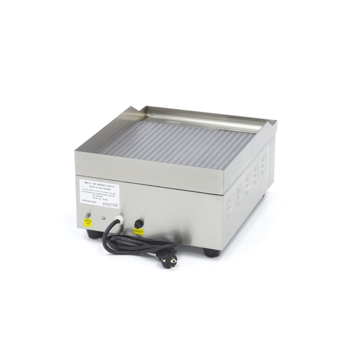 Grillplaat - Gegroefd - 36 cm - incl. Opvangbak
