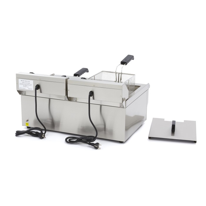 Frituurpan - 2x 16 L - 2 Manden - met Tapkraan