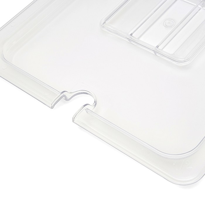 Gastronorm Deksel - 1/2 GN - Polycarbonaat - met Uitsparing