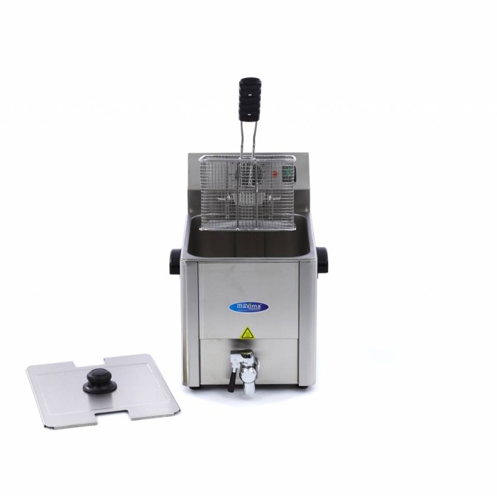 Frituurpan - 8 L - 1 Mand - met Tapkraan
