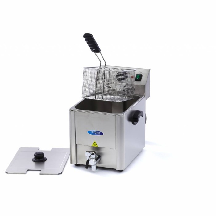 Frituurpan - 8 L - 1 Mand - met Tapkraan