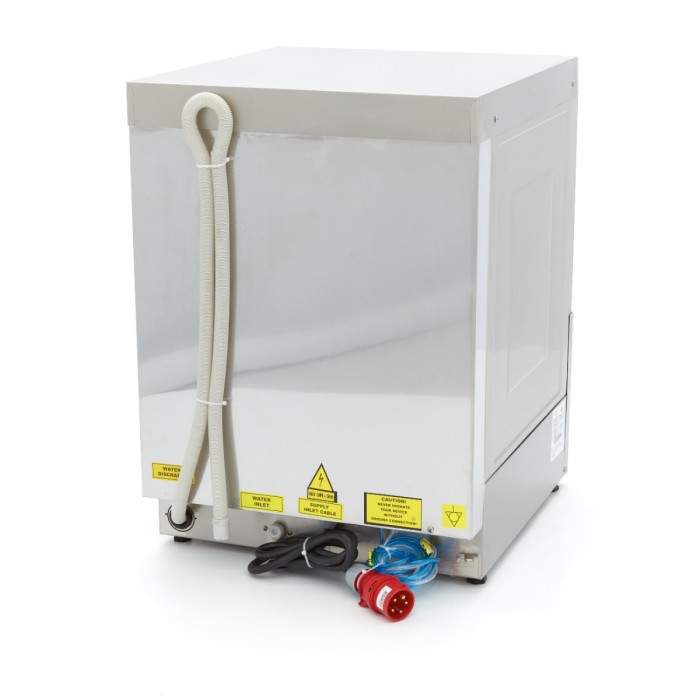 Horeca Vaatwasser - 50 x 50 cm - met Afvoer-, Glansspoel- en Zeeppomp - Digitaal Display - 400V