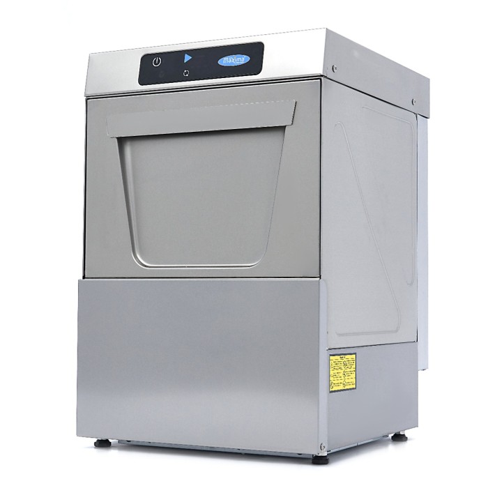 Glazenspoelmachine - 35 x 35 cm - met Afvoer-, Glansspoel- en Zeeppomp - Digitaal Display - 230V