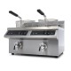 Frituurpan - 2x 8 L - 2 Manden - met Tapkraan - Inductie