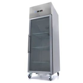 Koelkast - 600 L - 3 Verstelbare Roosters (2/1 GN) - Rvs - met Glazen Deur