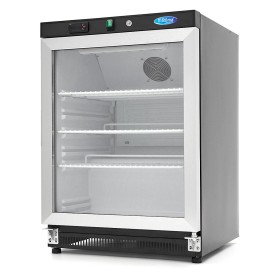 Koelkast - 200 L - Zwart - met Glazen Deur