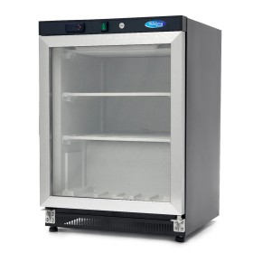 Vrieskast - 200 L - Zwart - met Glazen Deur