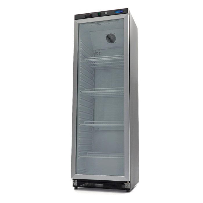 Koelkast - 400 L - Zwart - met Glazen Deur