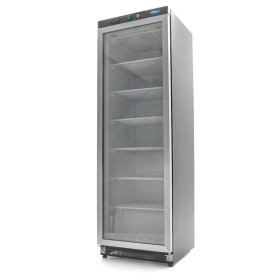 Vrieskast - 400 L - Zwart - met Glazen Deur