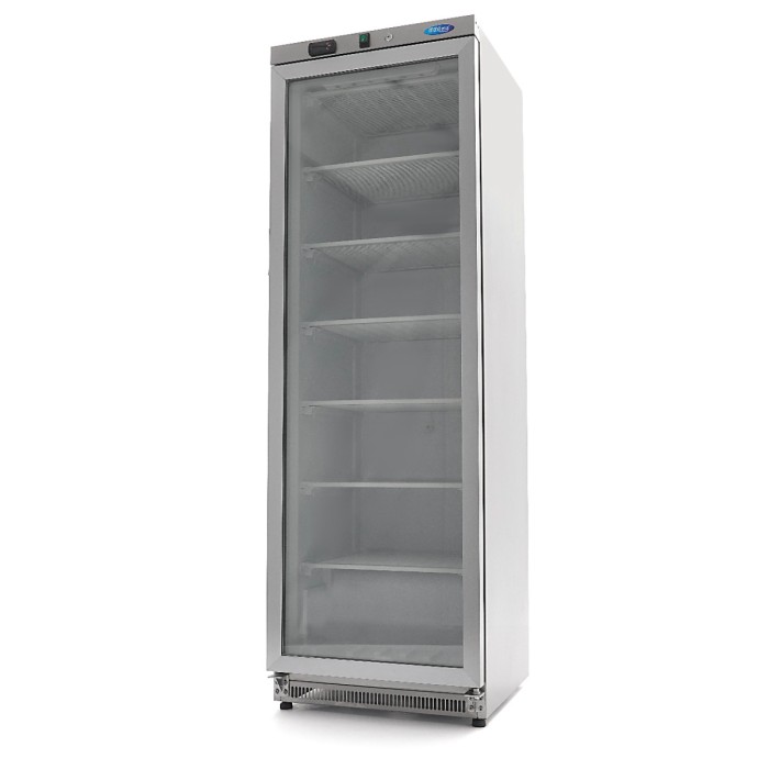 Vrieskast - 400 L - Rvs - met Glazen Deur