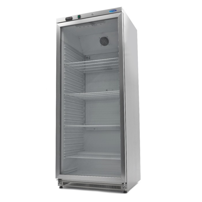 Koelkast - 600 L - Rvs - met Glazen Deur