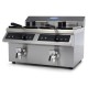 Frituurpan - 2x 8 L - 2 Manden - met Tapkraan - Inductie