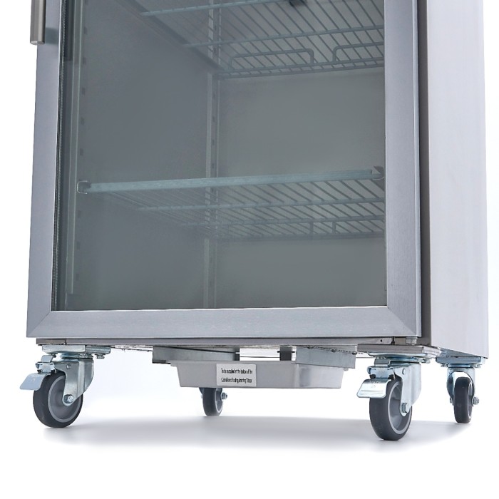 Koelkast - 600 L - 3 Verstelbare Roosters (2/1 GN) - Rvs - met Glazen Deur
