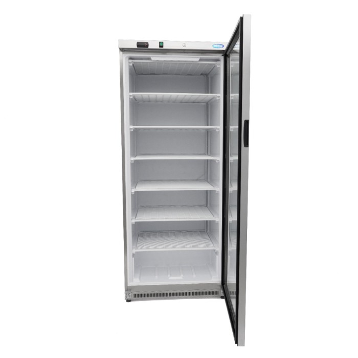Vrieskast - 600 L - Rvs - met Glazen Deur