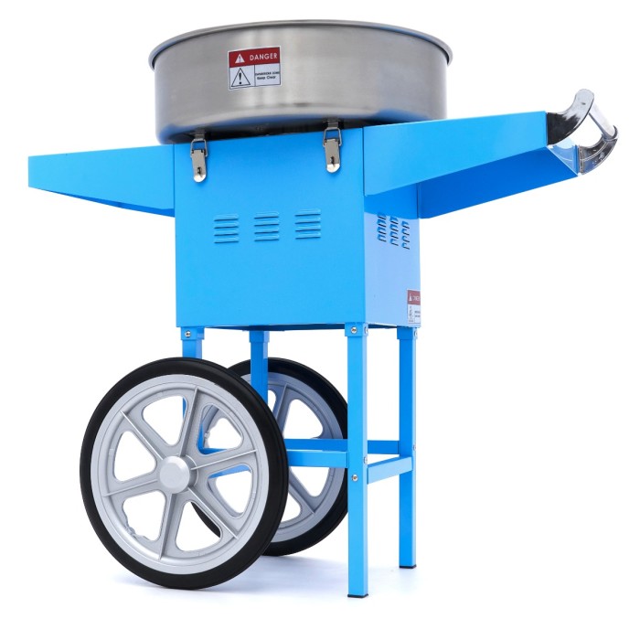 Suikerspinmachine – Ø 52 cm – Blauw – met Onderstel