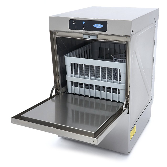 Horeca Vaatwasser - 40 x 40 cm - met Afvoer-, Glansspoel- en Zeeppomp - Digitaal Display -230V