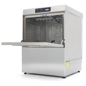 Horeca Vaatwasser - 50 x 50 cm - met Afvoer-, Glansspoel- en Zeeppomp - Digitaal Display - 400V