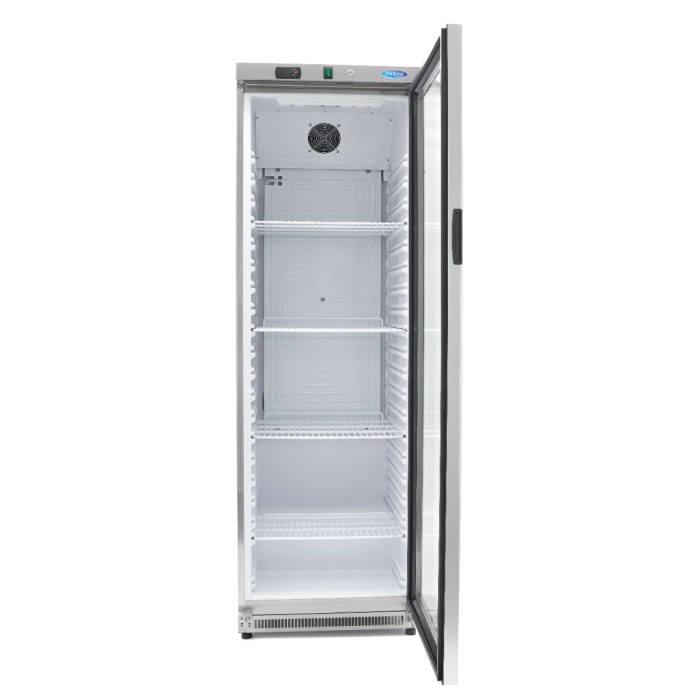 Koelkast - 400 L - Rvs - met Glazen Deur