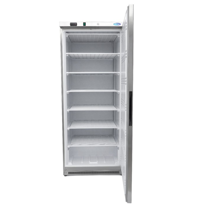 Vrieskast - 600 L - 6 Vaste Roosters - Rvs