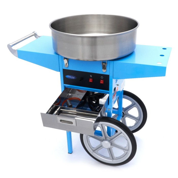 Suikerspinmachine – Ø 52 cm – Blauw – met Onderstel