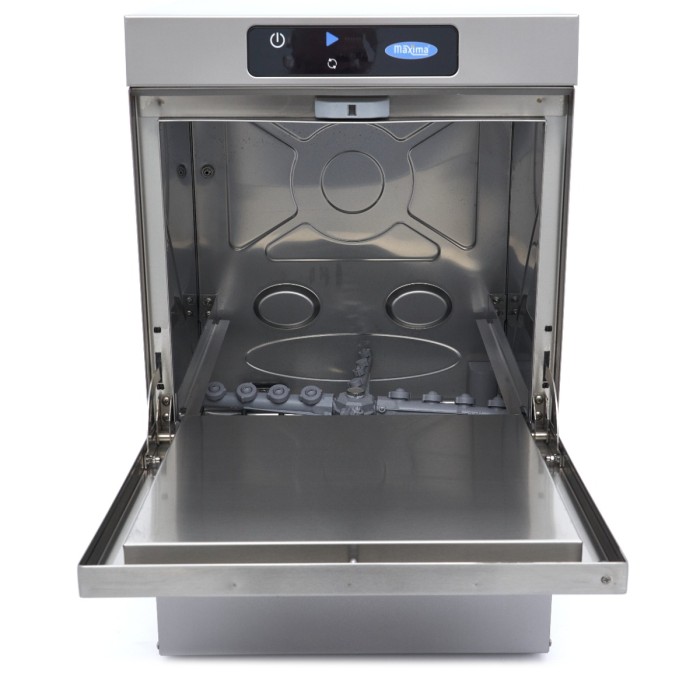Horeca Vaatwasser - 40 x 40 cm - met Afvoer-, Glansspoel- en Zeeppomp - Digitaal Display -230V