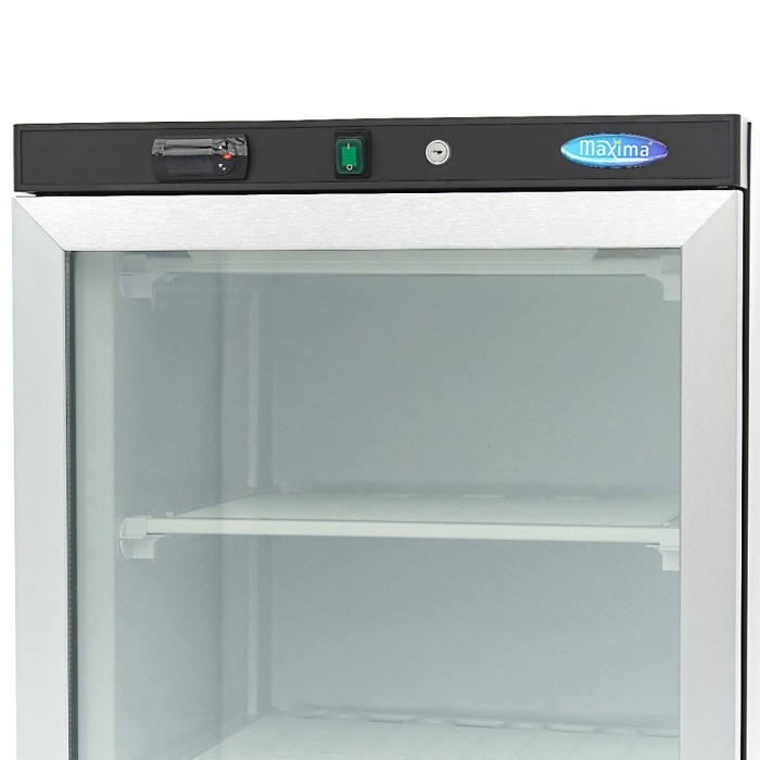 Vrieskast - 400 L - Zwart - met Glazen Deur