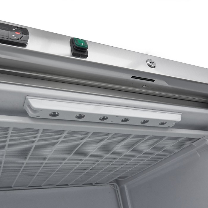 Vrieskast - 600 L - Rvs - met Glazen Deur