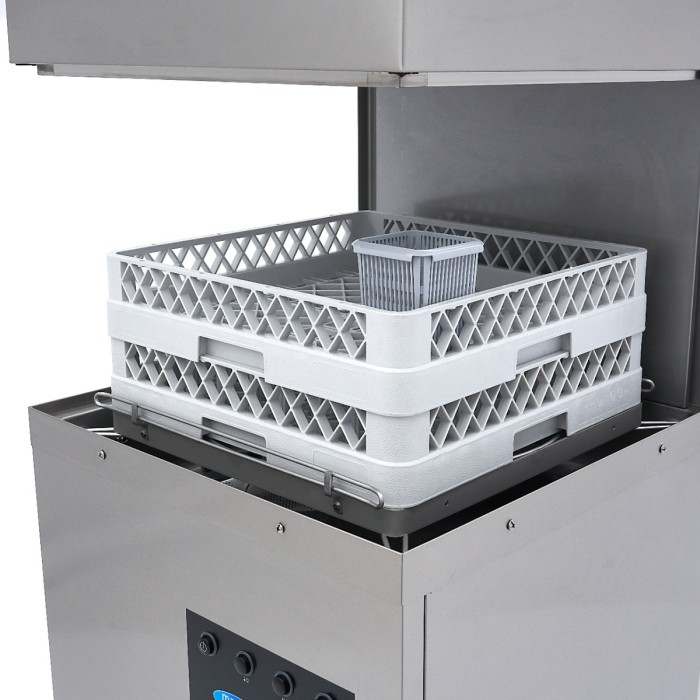 Doorschuifvaatwasser - 50 x 50 cm - met Afvoer-, Glansspoel- en Zeeppomp – 400V