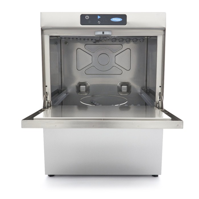 Horeca Vaatwasser - 50 x 50 cm - met Afvoer-, Glansspoel- en Zeeppomp - Digitaal Display - 400V