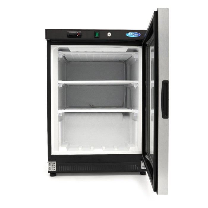 Vrieskast - 200 L - Zwart - met Glazen Deur