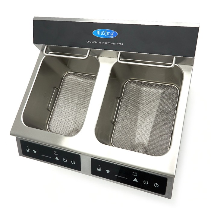 Frituurpan - 2x 8 L - 2 Manden - met Tapkraan - Inductie