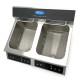 Frituurpan - 2x 8 L - 2 Manden - met Tapkraan - Inductie