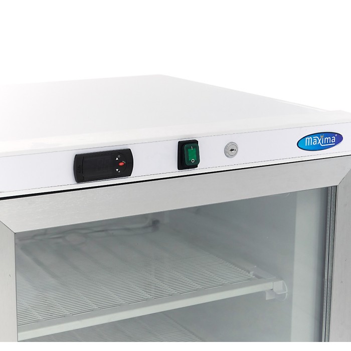 Vrieskast - 200 L - Wit - met Glazen Deur