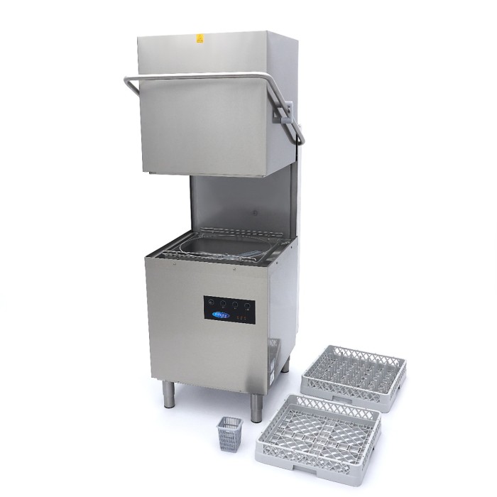 Doorschuifvaatwasser - 50 x 50 cm - met Afvoer-, Glansspoel- en Zeeppomp – 400V