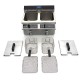 Frituurpan - 2x 8 L - 2 Manden - met Tapkraan - Inductie