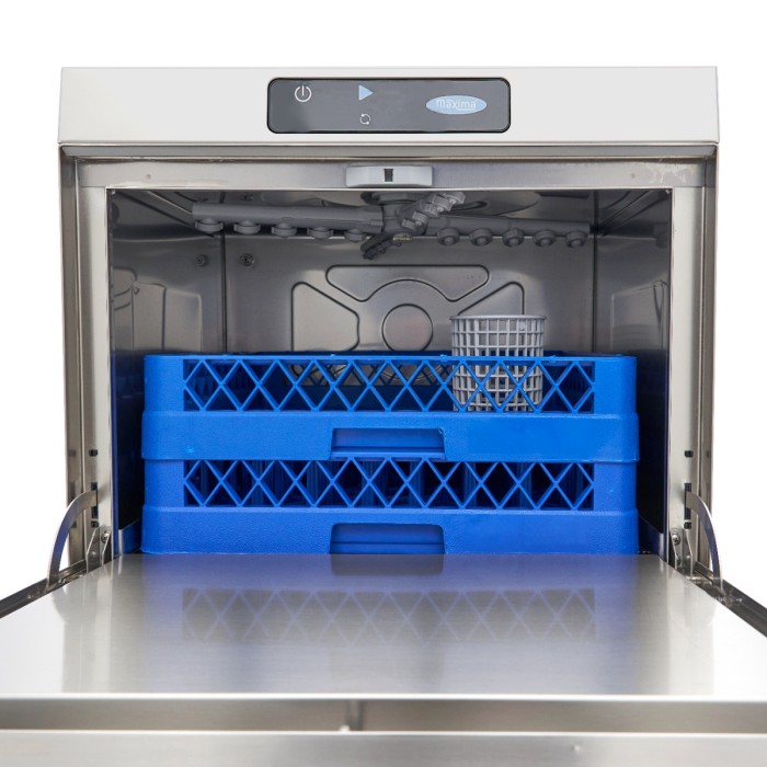 Horeca Vaatwasser - 50 x 50 cm - met Afvoer-, Glansspoel- en Zeeppomp - Digitaal Display - 400V