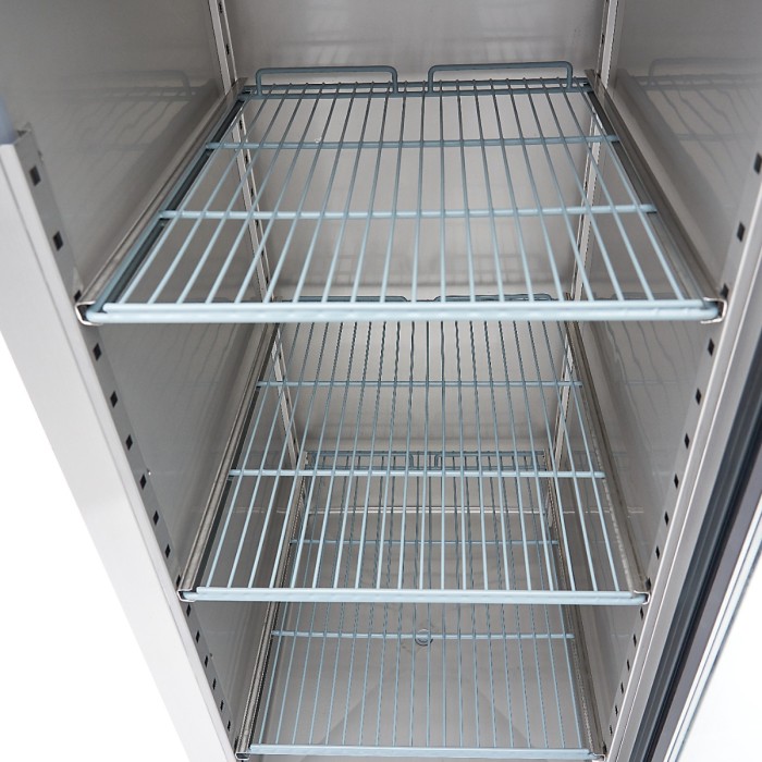 Koelkast - 700 L - 3 Verstelbare Roosters (2/1 GN) - Rvs - met Glazen Deur