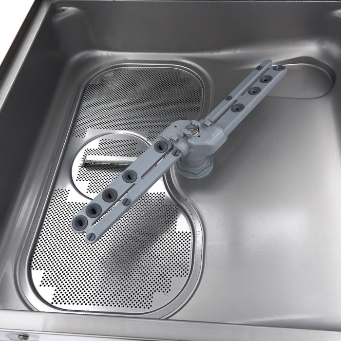Doorschuifvaatwasser - 50 x 50 cm - met Afvoer-, Glansspoel- en Zeeppomp – 400V