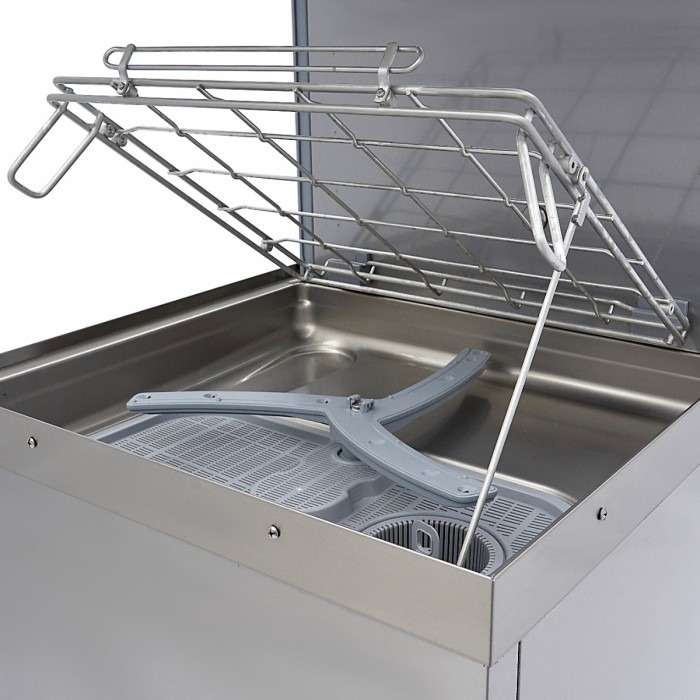 Doorschuifvaatwasser - 50 x 60 cm - met Glansspoel- en Zeeppomp – 400V