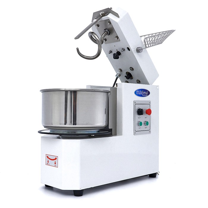 Spiraalkneder - 20 L - 12 Kg Deeg - 2 Snelheden - Uitneembare Kom